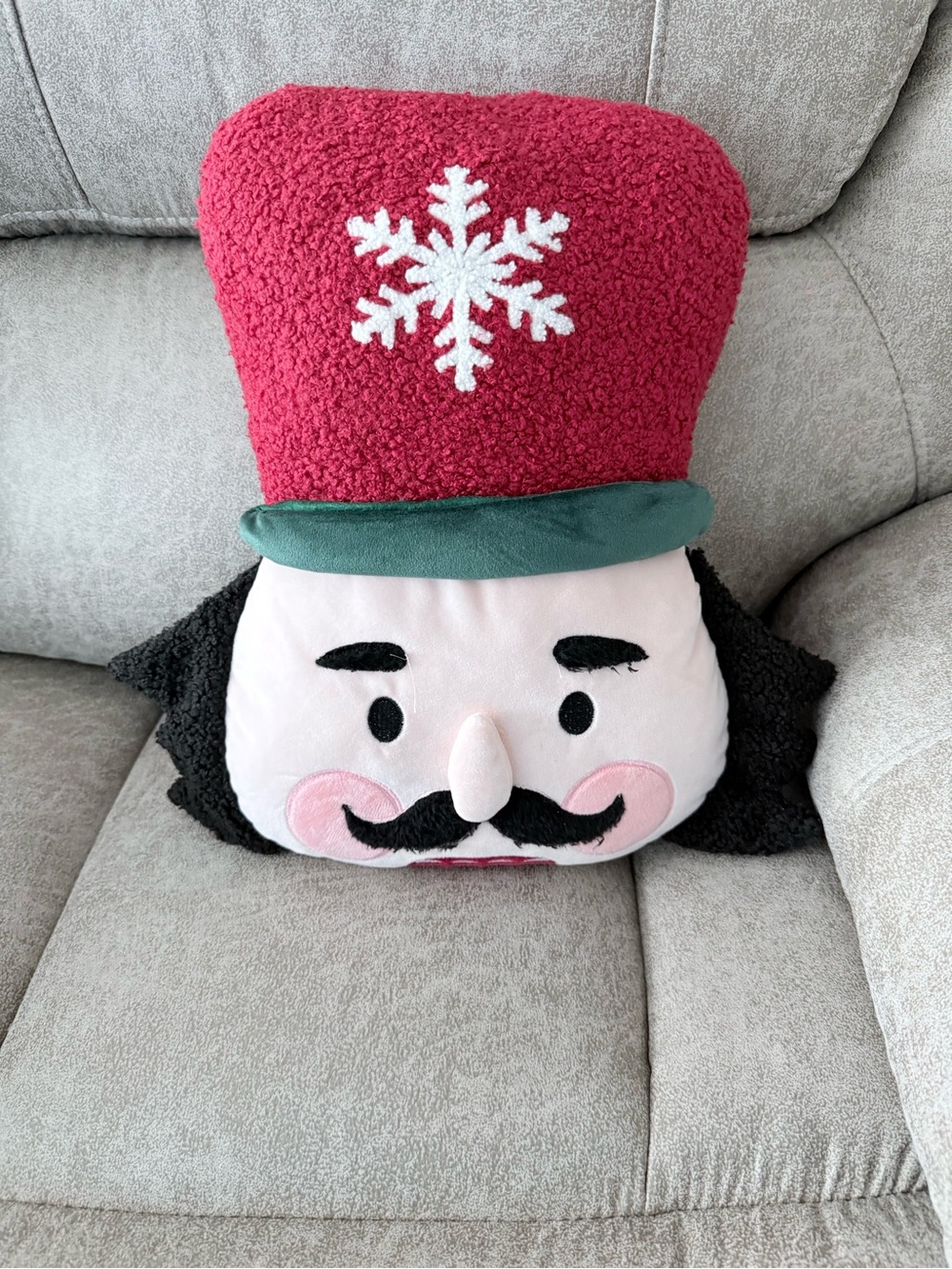 Holiday Nutcracker Plush Throw Pillow